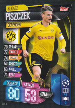 Lukasz Piszczek Borussia Dortmund 2019/20 Topps Match Attax CL #DOR4